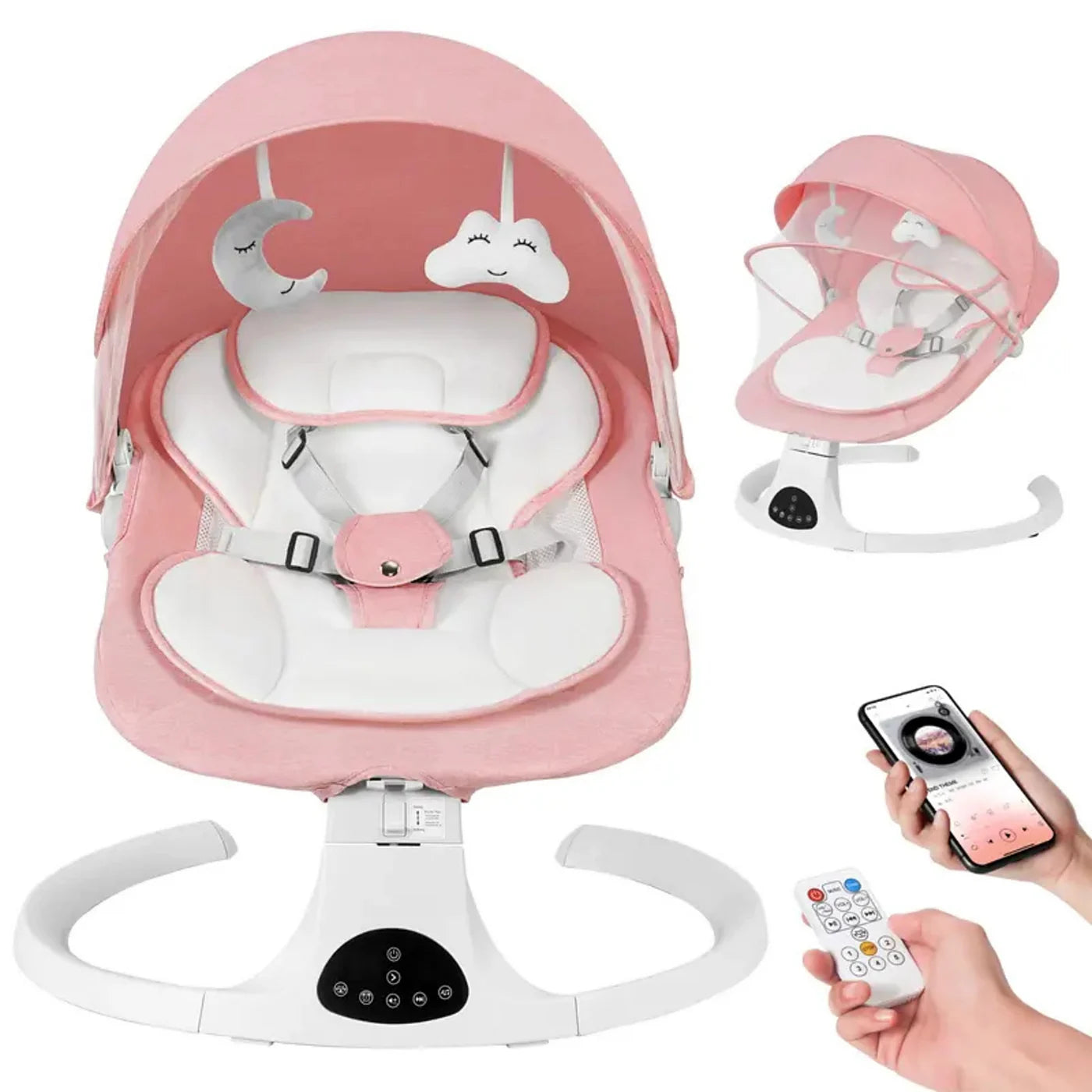 [FAST SALE] Baby Electric Bouncer Swing with 5 Speeds, Bluetooth Music, Remote Control & Adjustable Backrest
